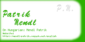 patrik mendl business card